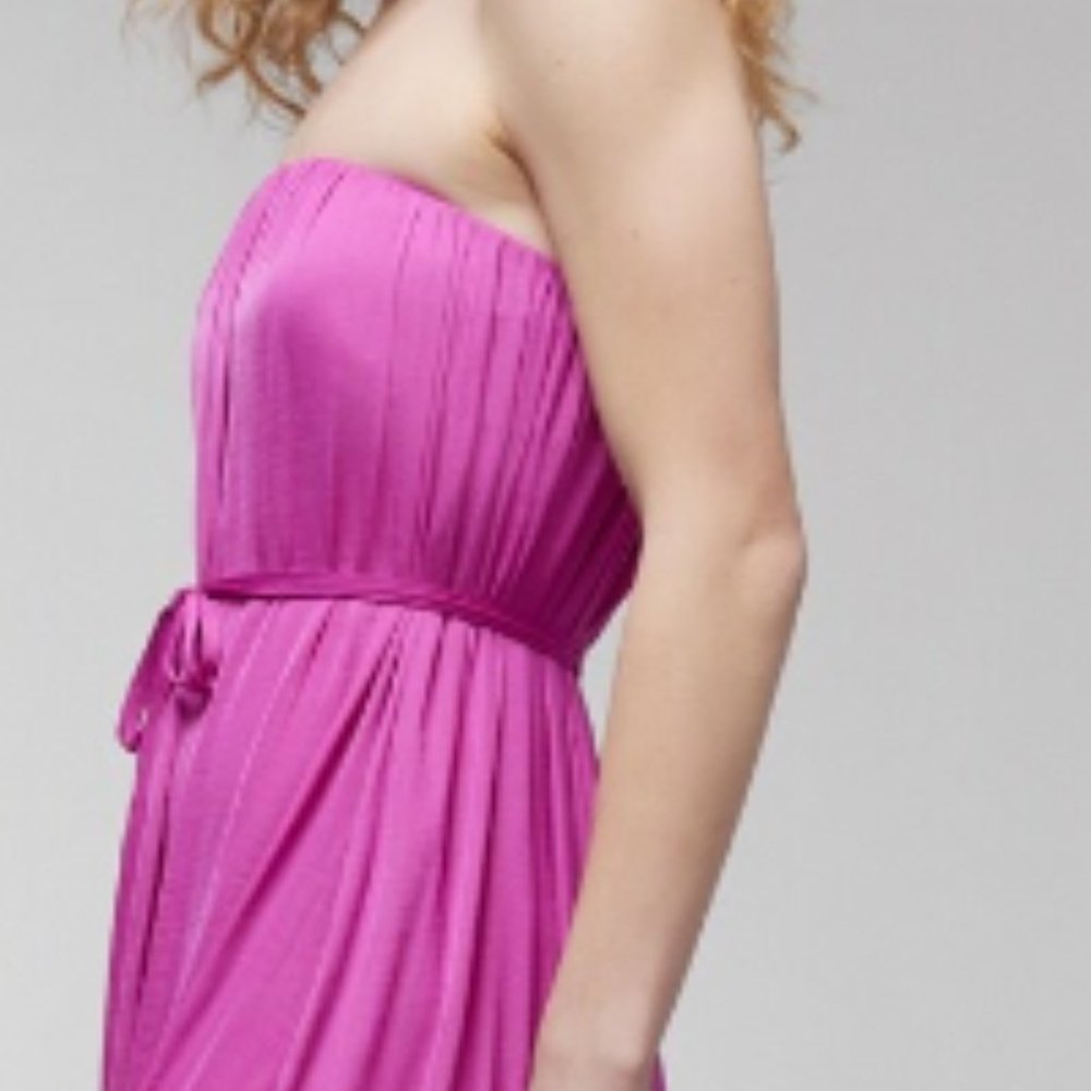 NWT Soma Crinkle Satin Oversized Maxi Bra Dress - Picture 4 of 4